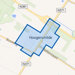 Kaart van Hoogersmilde-Centrum