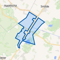 Kaart van Verspreide huizen Hoogersmilde