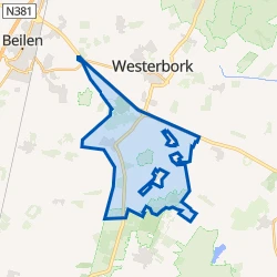 Kaart van Verspreide huizen de Broekstreek
