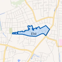 Kaart van Elst Centrum Noordzijde