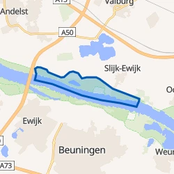 Kaartje van Uiterwaarden Loenense butenpolder