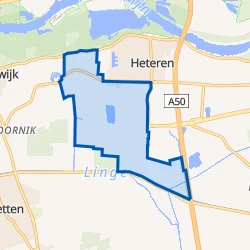 Kaart van Buitengebied Heteren Boterhoek-Weerbroek
