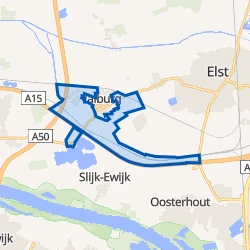 Kaart van Buitengebied Valburg Zuid