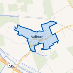 Kaart van Kern Valburg