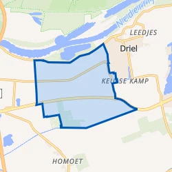 Kaart van Buitengebied Driel Noordhoek en Boltweg