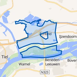 Kaart van Verspreide huizen Echteld