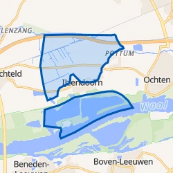 Kaart van Verspreide huizen IJzendoorn