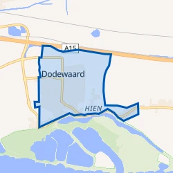 Kaart van Kom Dodewaard met Hien