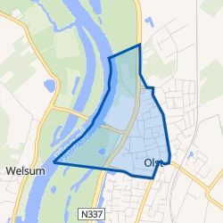 Kaart van Olst Centrum-West