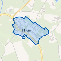 Kaart van Tilligte kern
