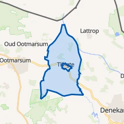Kaart van Verspreide huizen Tilligte
