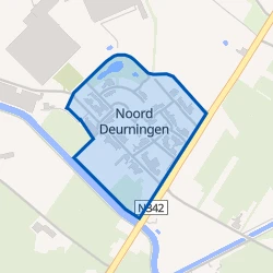 Kaart van Noord Deurningen kern