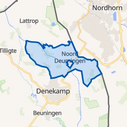 Kaart van Verspreide huizen Noord Deurningen