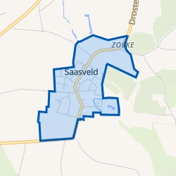 Kaart van Saasveld kern