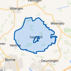 Kaart van Verspreide huizen Saasveld