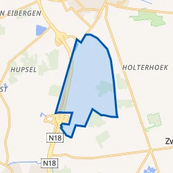 Kaart van Verspreide huizen Hupsel-Oost