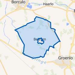 Kaart van Verspreide huizen Beltrum Lintvelde en Avest