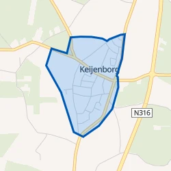 Kaart van Keijenborg