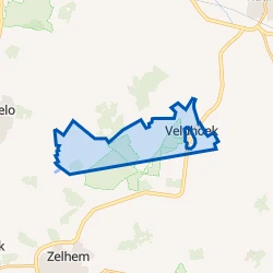 Kaart van Verspreide huizen Zuidelijk bosgebied
