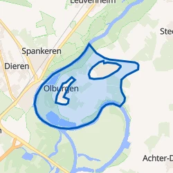 Kaart van Verspreide huizen Olburgen en Rha