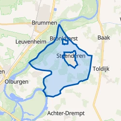 Kaart van Verspreide huizen Steenderen