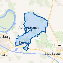 Kaart van Verspreide huizen ten noorden van Drempt