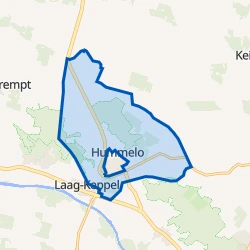 Kaart van Verspreide huizen Hummelo