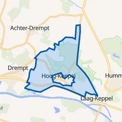 Kaart van Verspreide huizen Hoog-Keppel