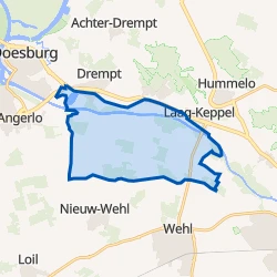 Kaart van Verspreide huizen Oude IJsselgebied
