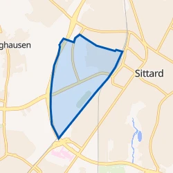 Kaart van Industrieterrein Bergerweg-Rosengarten