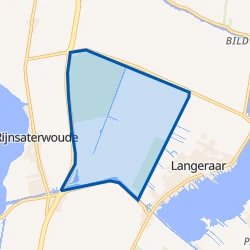 Kaartje van Verspreide huizen Rijnsaterwoude