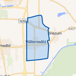 Kaart van Wâlterswâld
