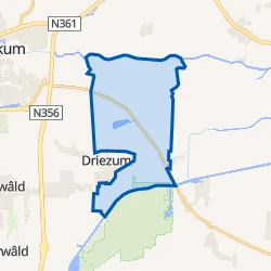 Kaart van Verspreide huizen Driezum