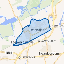 Kaart van Feanwâlden