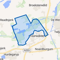 Kaart van Verspreide huizen Feanwâlden