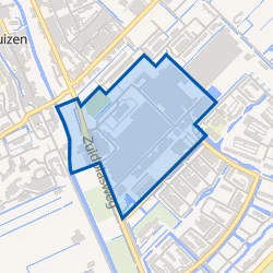 Kaartje van Bedrijventerrein Zevenhuizen