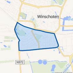 Kaart van Winschoten-Zuid