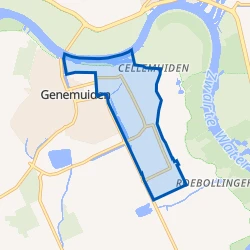 Kaart van Genemuiden Industrieterrein