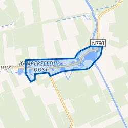 Kaart van Kamperzeedijk-Oost