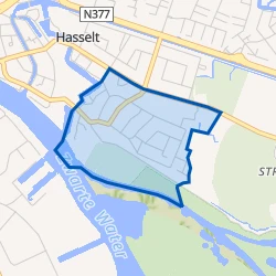 Kaart van Hasselt Dedemsvaart-Zuid