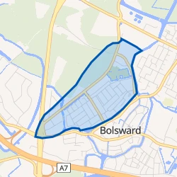 Kaart van Bolsward-Noord