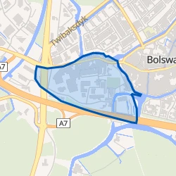Kaart van Bolsward-Zuidwest