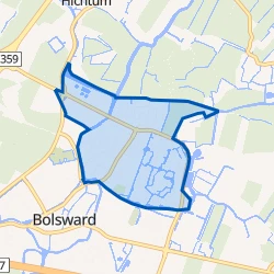Kaart van Bolsward-Noordoost