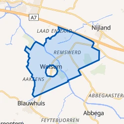 Kaart van Verspreide huizen Wolsum