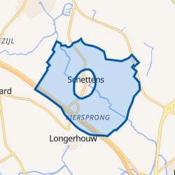 Kaart van Verspreide huizen Schettens