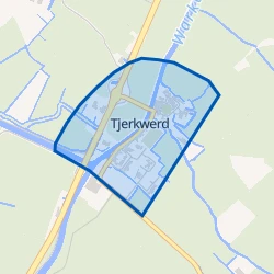 Kaart van Tjerkwerd