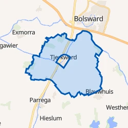 Kaart van Verspreide huizen Tjerkwerd