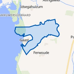Kaartje van Verspreide huizen Gaast