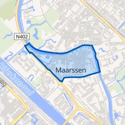 Kaart van Centrum ten zuiden van de Vecht