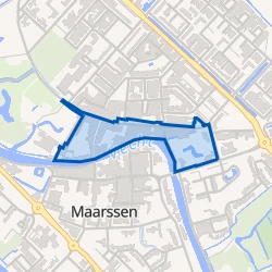 Kaart van Centrum ten noorden van de Vecht